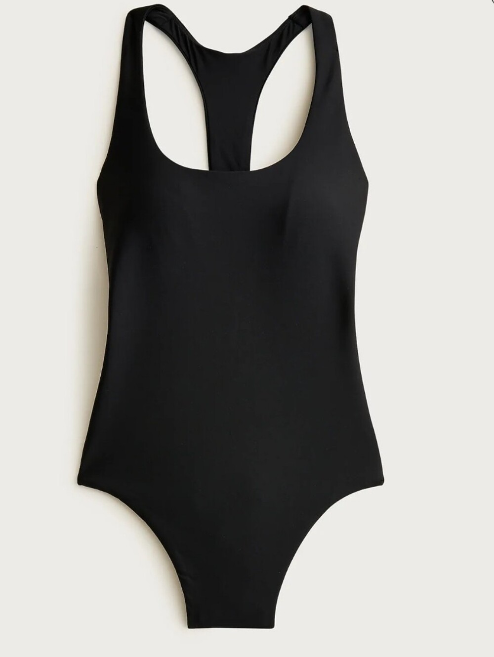J. Crew Gail Racerback One-piece in Classic Sculpt - black